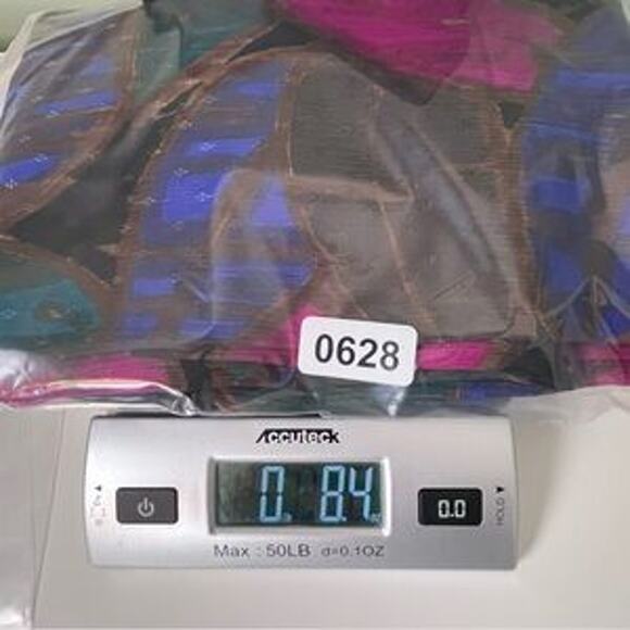 Vintage Mary McFadden Iconic Caftan Dress Small Floral Jacquard Kimono Sleeve - Picture 10 of 12